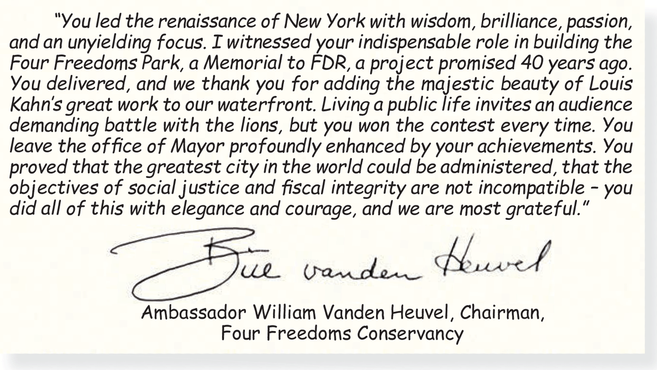 William Vanden Heuval, Four Freedoms Conservancy